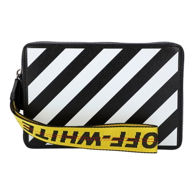 Off White Diagonal Bag In Black & White