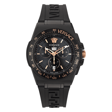 Versace Greca Extreme Chrono Heren Zwarte Horloge VE7H00323