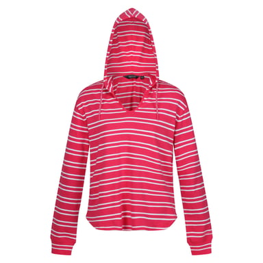 Regatta Dames/Dames Minerve Stripe V Hals Hoodie (Heet Roze/Wit)
