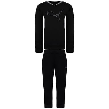Puma Logo Kinderen Zwart Trainingspak