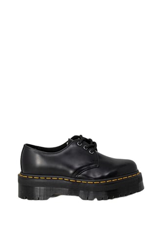 Klassieke Zwarte Leren Damesschoenen Met Veters