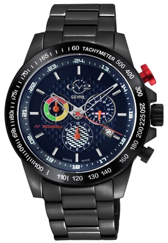 GV2 Men's Scuderia Swiss Quartz Blue Dial Chronograph Date Watch