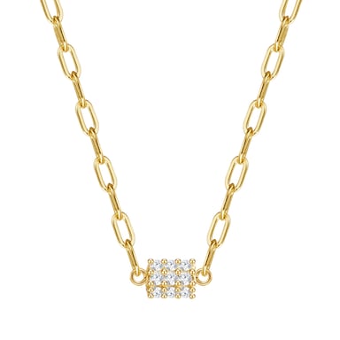 Necklace with pendant sterling silver yellow gold  zirconia white Glanzstücke München