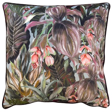 Wylder Tropics Mogori Wild Medinilla Piped Velvet Cushion Cover