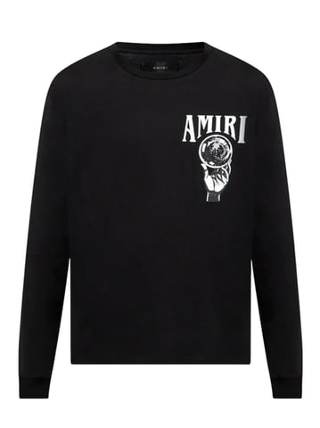 Amiri Crystal Ball Logo Printed Long Sleeve T-shirt in Zwart