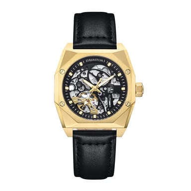 Heritor Automatic Elliott leren band horloge