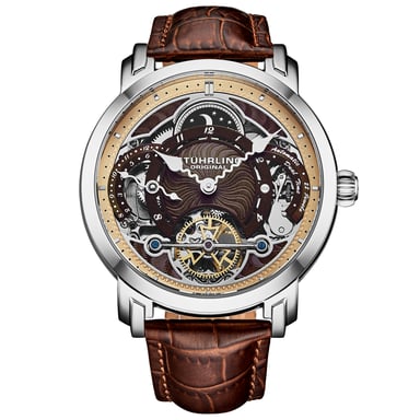 Celestial Timekeeper 1017 Dual Time Automatic Skeleton Watch