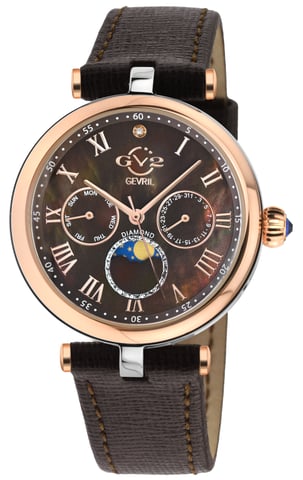 GV2 Florence Brown Mother of Pearl 12511.L Dial Diamond Swiss Quartz Watch