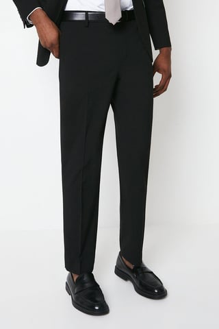 Tailored Fit Black Essential Suit Trousers