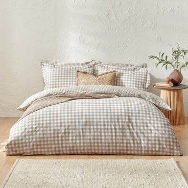 Barton Check 100% Cotton Duvet Cover Set