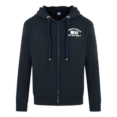 Marineblauw sweatshirt met rits en North Sails-logo