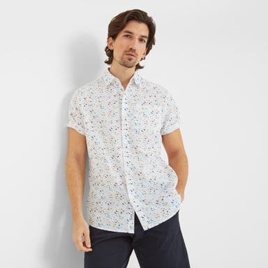 Conrad Mens Short Sleeve Shirt Optic White