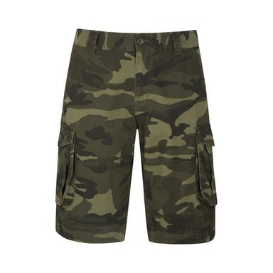 Mountain Warehouse Heren Camo Cargo Shorts (Khaki Groen/Zwart)