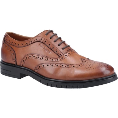 Hush Puppies Heren Santiago Leren Brogues (Tan)