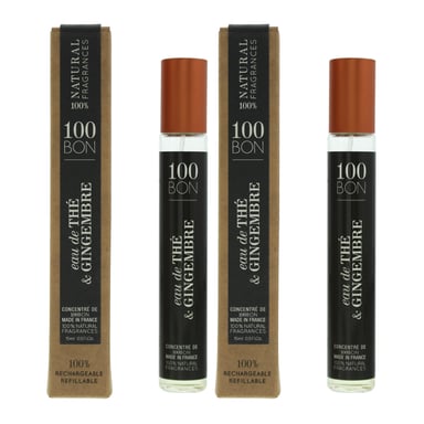 100 Bon Eau De The & Gingembre Refillable Eau De Parfum 15ml x 2