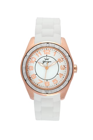 Yonger and Bresson: Rose Gold Bezel with White Watch