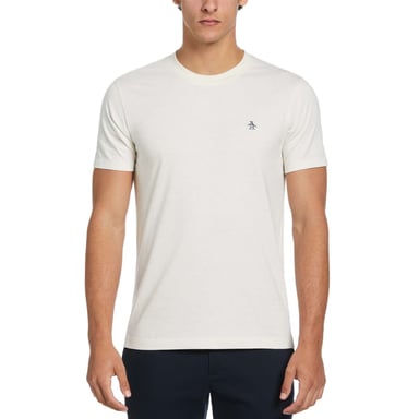 Heren Original Penguin Geborduurd Logo Pete T-shirt in crème