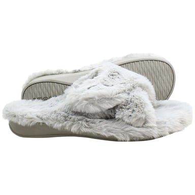 Vionic Indulge Relax Pluche Slippers Grijs