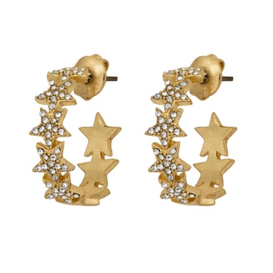 Gold Delicate Sparkly Star Earrings