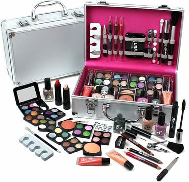 Love Urban Beauty Make up Vanity Case 60 Piece Silver