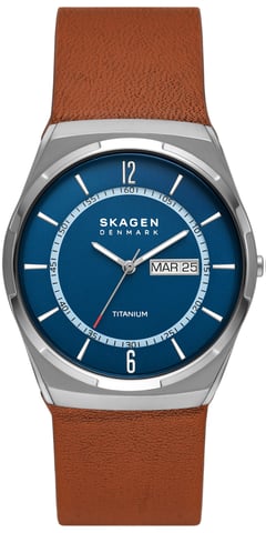Skagen Melbye Titanium Heren Horloge Bruin SKW6906