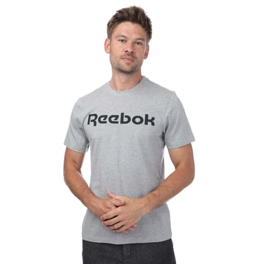 Reebok Graphic Series T-shirt met lineair logo voor heren in grijs heide