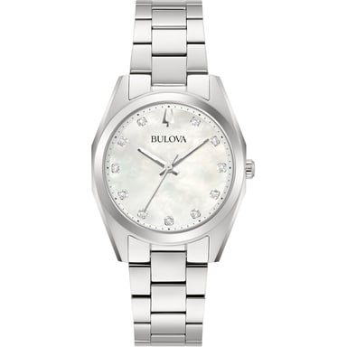 Bulova Surveyor Dames Zilveren Horloge 96P228