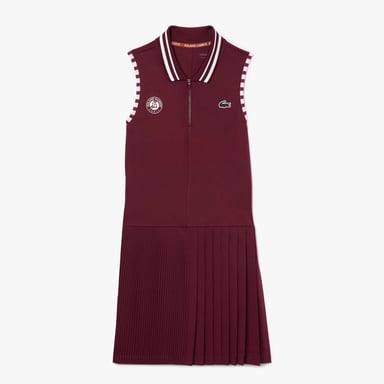 Dames Lacoste Roland-Garros Edition Sport Stretch Tennis Jurk in Paars