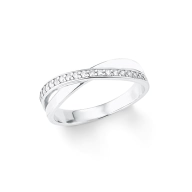 Amor Ring voor dames, sterling zilver 925, zirkonia (synth.)