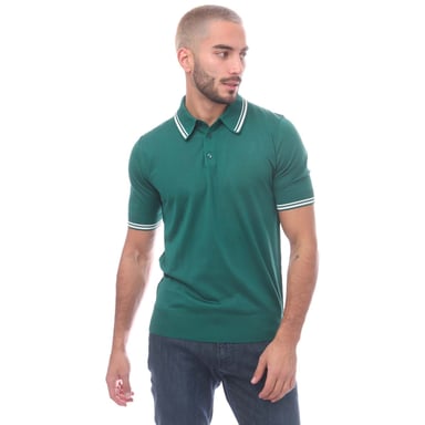 Heren Dolce And Gabbana zijden poloshirt in groen