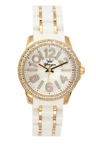 Yonger and Bresson Yellow Gold White Dial Watch