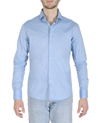 19V69 Italia Mens Shirt Filafil Light Blue