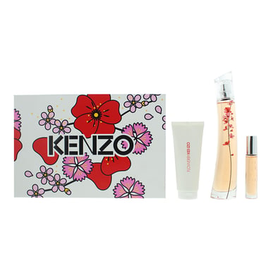 Kenzo Flower Ikebana Sakura Eau de Parfum 75ml, Eau de Parfum 10ml + Body Milk 75ml
