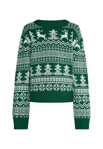 Mymo Jumper meisjes (kinderen) Groen Wit
