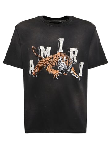 Amiri Vintage Tiger Logo T-Shirt in Zwart