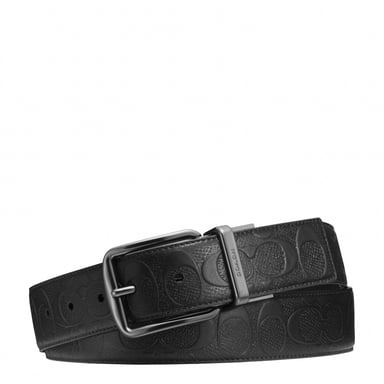 Wide Harness CTS Reversible Belt in Signature Leather