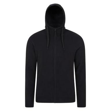 Mountain Warehouse Heren Camber Fleece Full Zip Hoodie (Zwart)