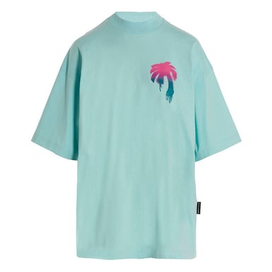 Palm Angels I Love PA-logo lichtblauw T-shirt