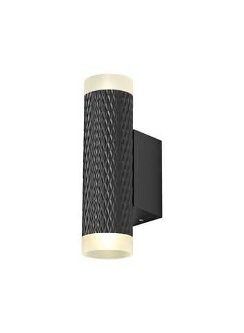 2 Light Wall Lamp GU10, Sand Black, Acrylic Rings