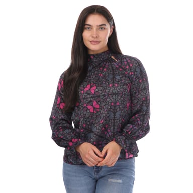 Ted Baker Heiydii Blouse met hoge hals in zwart