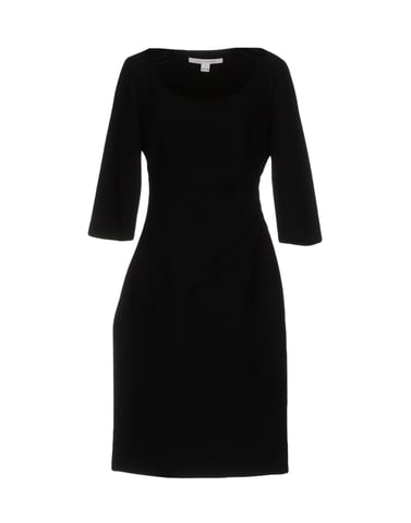 Diane Von Furstenberg Black Three Quarter Sleeve Dress