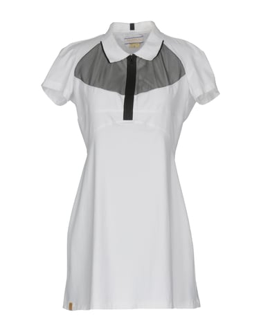 Monreal London White Techno Fabric Short Sleeve Tennis Dress