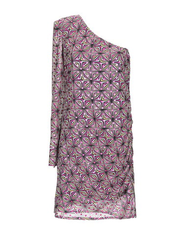 Patrizia Pepe Fuchsia Optical Print Asymmetrical Dress