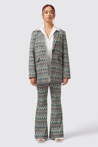 Gardenia Slim Fit Blue Cotton Trouser