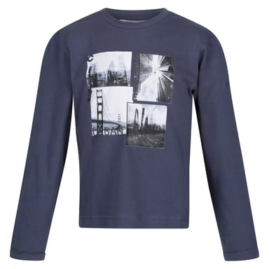 Regatta Kinderen/Kinderen Wenbie III Landschap T-shirt met lange mouwen (Donkere Denim)