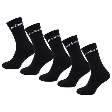 Prince Tennis 5-Pack Heren Zwarte Sokken