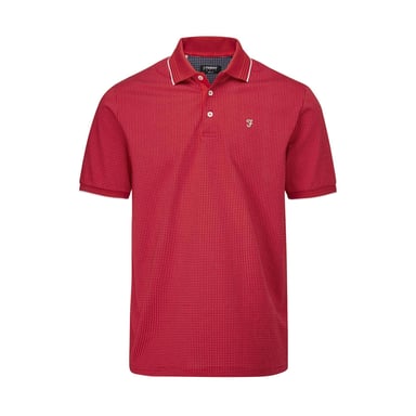 Farah Heren Ferris Poloshirt (Nar Rood/Wit)
