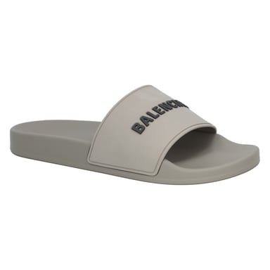 Balenciaga 3D Logo Rubberen Zwembad Slipper Sandalen