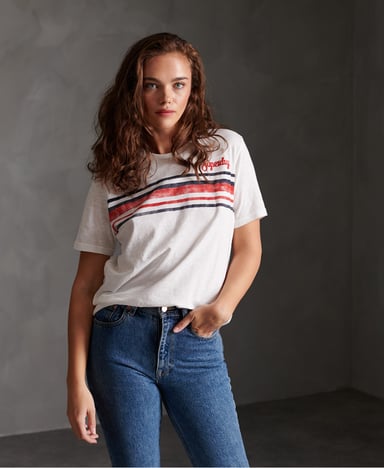SUPERDRY Retro T-shirt met strepen