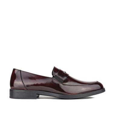 Men's Moccasin With Antiface in Burgundy